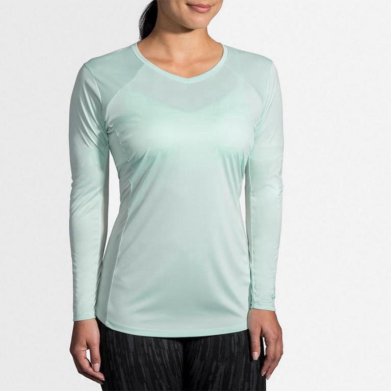 Brooks Stealth Mujer Camisetas Manga Larga - Verdes (0591VIOCM)